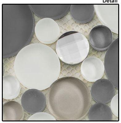 GT Glass Wall Tiles Smokey Froth (12X12 Sheet) SBS1511