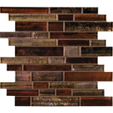 MS International Artista Interlocking 12 in. x 12 in. x 8 mm Glass Mesh-Mounted Mosaic Wall Tile