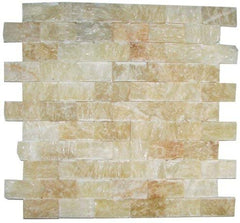 Honey Onyx Marble 1x2 Inch Splitface Mosaic Tiles