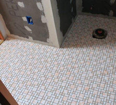 Retro Pattern Pink Porcelain Mosaic Wall Floor Tile for Bathroom Shower, Kitchen Backsplash, Accent décor, Fireplace