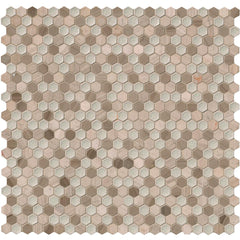 MS International SMOT-SGLSGG-HEXHAM8MM Hexham Blend 1" Hexagon Mosaic Tiles, 8mm