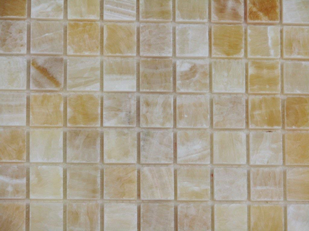 Honey Onyx Marble  1 x 1 Inch Polished Premium for Bathroom and Kitchen Mosaic Tile