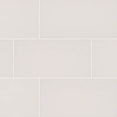 White Porcelain Subway Tile Matte Finish 12x24 inch  for Wall Tile, Bathroom Tile (Box of 14 Sqft )