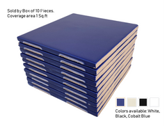4x4 Cobalt Blue Ceramic Tile-Box of 10 pcs