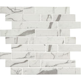 MSI Statuario Celano Interlocking 11.81 in. x 11.81 in. x 6mm Glass Mesh-Mounted Mosaic Tile