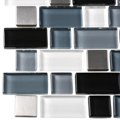 MS International Crystal Cove 12 in. x 12 in. Glass Blend Mesh-Mounted Mosaic Tile - BOX OF 5 TILES
