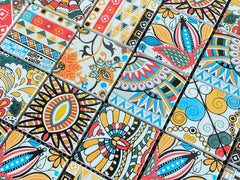 2 in. Square Marble Mosaic Painted with Inject Colorful Maiolica Style Mesh-Backed for Wall and Floor, Backsplash, Kitchen, Bathroom, Accent Wall, Fireplace Surround by Tenedos