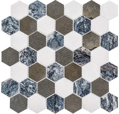 GT Wall Tiles Presidential Grey (2" Hex) CLNL270