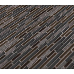 MS International Titan Interlocking 12 in. x 12 in. x 8 mm Porcelain and Stone Mesh Mounted Mosaic Tile