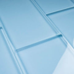Pacific Ocean 3x6 Blue Glass Wall Tile for Bathroom Tile and Kitchen Backsplash Tile