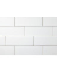 White 4x12 Glossy Ceramic Subway Wall Tile (Box of 10 Sqft) for Kitchen Backsplash, Bathroom Wall, Accent Wall