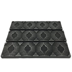 Vogue Tile Resin Wrought Iron Metallic Look 2'' x 8'' Liner Trim Geometric Border Wall Tile for Kitchen Backsplashes & Bathroom Walls (Wrought Iron) - (Box of 3 Pieces) - Tenedos