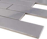 2X6 Stainless Steel Brick Metallic Subway Mosaic Wall Tile for Kitchen Backsplash, Bathroom Shower, Accent Decor