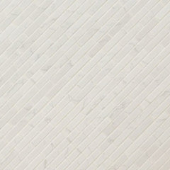 1x4 Andalusian Carrara White Greyish Marble Look Matte Porcelain Wall Tile for Kitchen Backsplash, Bathroom Wall, Accent Wall