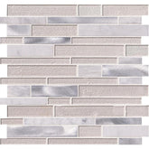 MSI White Wave Interlocking 12 in. x 12 in. x 4mm Glass/Stone/Metal Mesh-Mounted Mosaic Tile