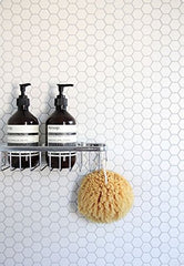 USCT White 2 inch Hexagon Porcelain Mosaic Wall Tile for Kitchen Backsplash, Bathroom Shower, Accent Wall- 10pcs/carton (10 sq ft)