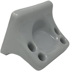 Vogue Tiles 5-Piece Retro Gray Glazed Ceramic Bathroom Grey Accessory Kit