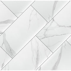 Dymo Statuary White Glossy 12x24 Glazed Wall Ceramic Tile (16 sq. ft./Case)
