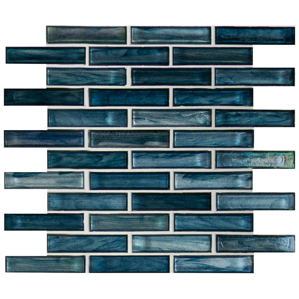 MSI Oasis Blast 12 in. x 12 in. Glossy Glass Patterned Look Wall Tile