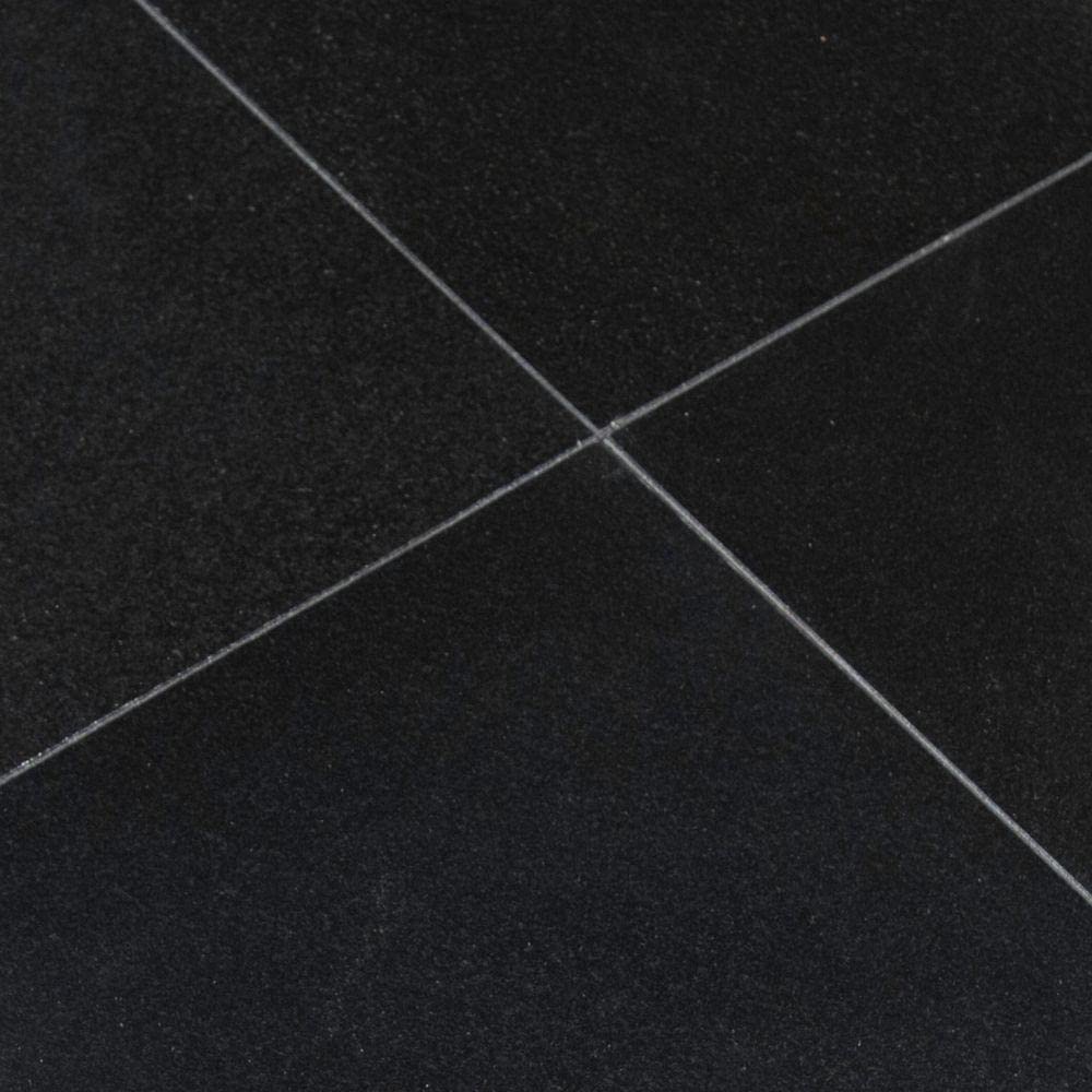 Tenedos Absolute Black Granite Floor and Wall Tile 12x12 Polished for Kitchen Countertops, Bathroom Wall, Entrance Floor Tile, Backsplash Tile, Fireplace Surround