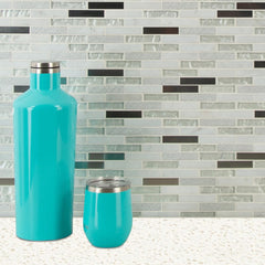 MS International SMOT-SGLSMT-OC8MM Ocean Crest Brick Pattern Mesh-Mounted Mosaic Tile 12 x 12 x 8mm 10 Piece