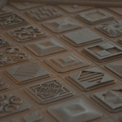 12x18 inch Potpourri Mix Hand Made Textured Premium Metal Decorative Mural Tile for Kitchen Backsplash and Fireplace (Rust)