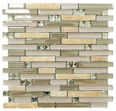 Pinky Wheat Luxury Diamond Glass Mosaic Tiles - Tenedos