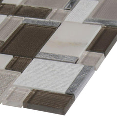 MSI Magica 12 in. x 12 in. x 6mm Glass and Stone Mesh-Mounted Mosaic Tile