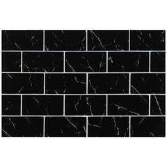 MSI Nero Marquina 3x6 Wall Glass Tile (5 sq. ft./Case)