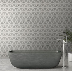 Kite Geometric Carrara White and Grey Marble Floor and Wall Mosaic Tile for Bathroom Walls, Kitchen Backsplashes, Fireplace Surround, Artistic Insets, Accent Wall