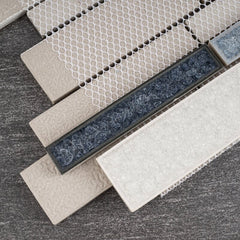 Sky Blue Glossy Crackle Crystal Mosaic Tiles Z Pattern for Bathroom and Kitchen Walls Kitchen Backsplashes - Tenedos