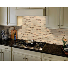 MS International Champagne Bevel Toast Textured Multi-Surface Mosaic Wall Tile
