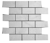 Statuary Crystal Marble Italian White Statuario 2x4 Mosaic Tile Polished