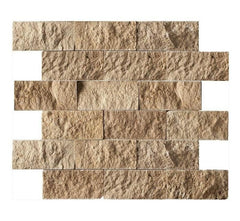 Noce 2x4 Travertine Split Faced Wall Mosaic Tile