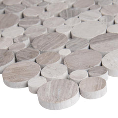 MS International Serenity Stone River Rock 12 in. x 12 in. x 10 mm Marble Mesh-Mounted Mosaic Tile (10 sq. ft. / case)