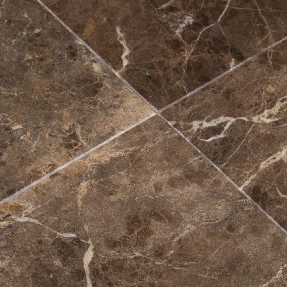 MS International Emperador Dark 12 in. x 12 in. Polished Marble Floor and Wall Tile