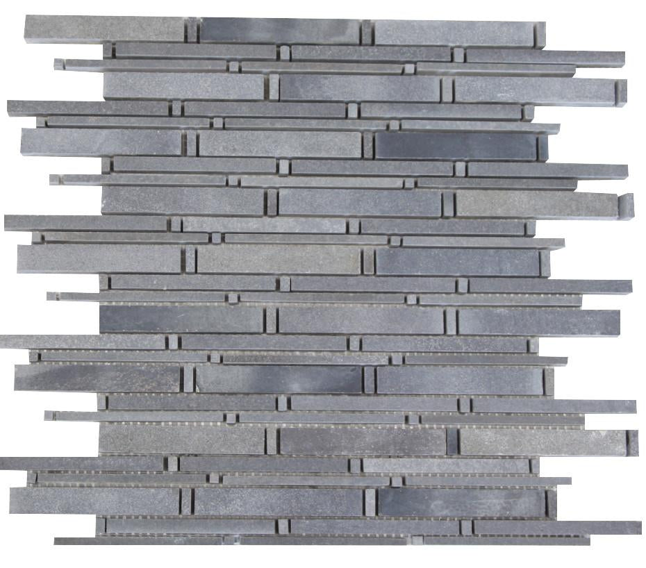 Grey Matte Random Brick Pattern Marble Stone Tiles