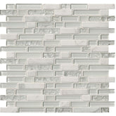 MS International Delano Blanco 12 in. x 12 in. x 6 mm Glass Stone Mesh-Mounted Mosaic Wall Tile