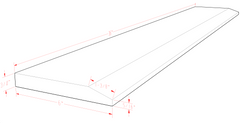 Carrara Bianco Marble One High Beveled Door Threshold (Marble Saddle) Polished