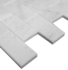 Statuary Crystal Marble Italian White Statuario 2x4 Mosaic Tile Polished