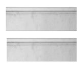 Statuary Crystal Marble Italian White Statuario 5/8" Baseboard Molding Polished