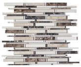 Brown and Beige Matte Random Brick Pattern Marble Stone Tiles