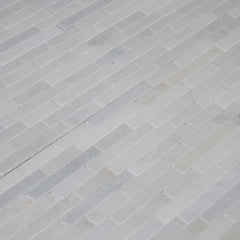 MS International Grecian White Veneer 8x18 Tumbled Marble Mosaic Wall Tile