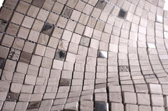 Grey Luxury Square Pebble Stone Mosaic Tiles