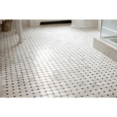 MS International Greecian White Honed 12 in. x 12 in. x 10 mm Marble Mesh-Mounted Mosaic Tile