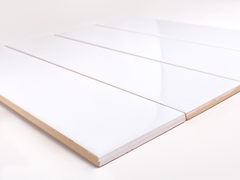 White Subway Wall Tile Gloss Finish 2x8 (60 pieces- Box of 6.5 Sqft) for Kitchen Backsplash, Accent Wall and Bathroom Wall