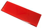 4x12 Glossy Hot Red Subway Glass Mosaic Tile- Tenedos