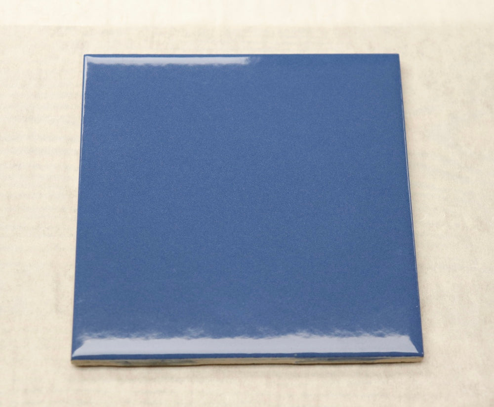 Blue Indigo 4 in Ceramic Tile 4.25 inch Gloss (Shinny) 4 1/4" Box of 10 Piece for Bathroom Wall and Kitchen Backsplash