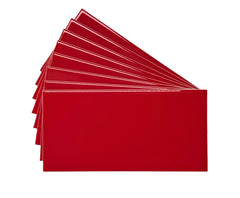 Red 3x6 Ceramic Glossy Subway Wall Tile- 48 pcs/carton (6 Sqft) by Tenedos for Kitchen Backsplash, Bathroom Shower, Accent Decorative Wall