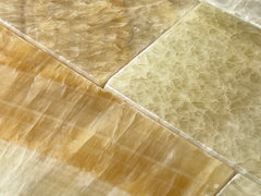 Tenedos Honey Onyx Subway 3x6 Marble Tile Premium Polished (Pack of 8 Pcs. 1 Sqft.)